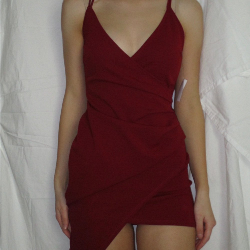 Maroon Bodycon Dress